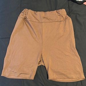 Brown biker shorts
